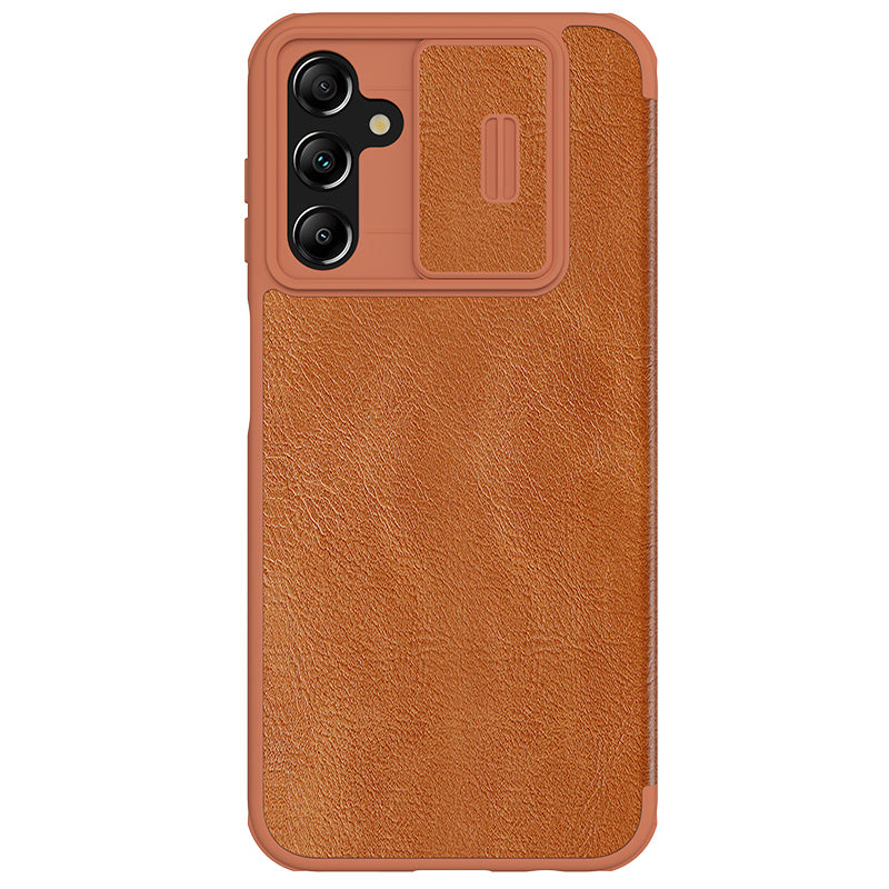 NILLKIN Qin Pro Series for Samsung Galaxy A24 4G PU Leather Card Slot Phone Case with Slide Camera Cover NILLKIN Qin Pro Series for Samsung Galaxy A24 4G PU Leather Card Slot Phone Case with Slide Camera Cover
